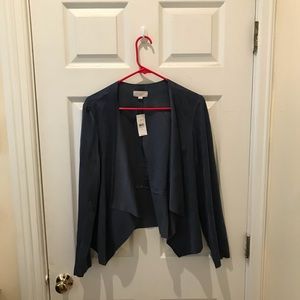 NWT Suede Navy Blazer